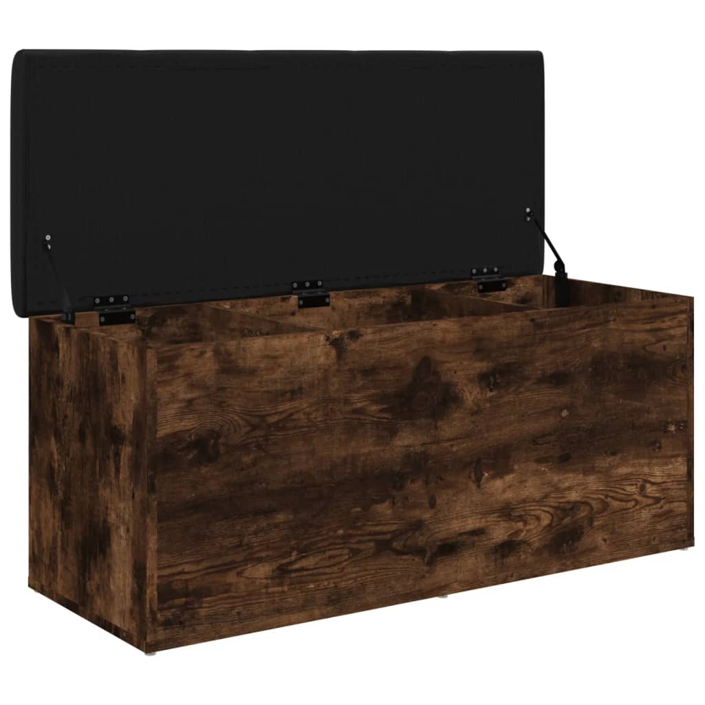 Banc de rangement chêne fumé 102x42x45 cm bois d'ingénierie Bancs coffres vidaXL   