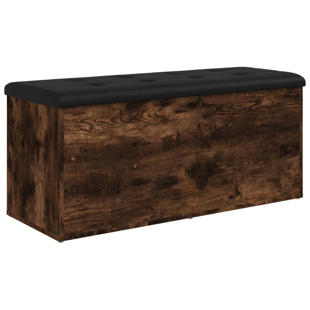 Banc de rangement chêne fumé 102x42x45 cm bois d'ingénierie Bancs coffres vidaXL   