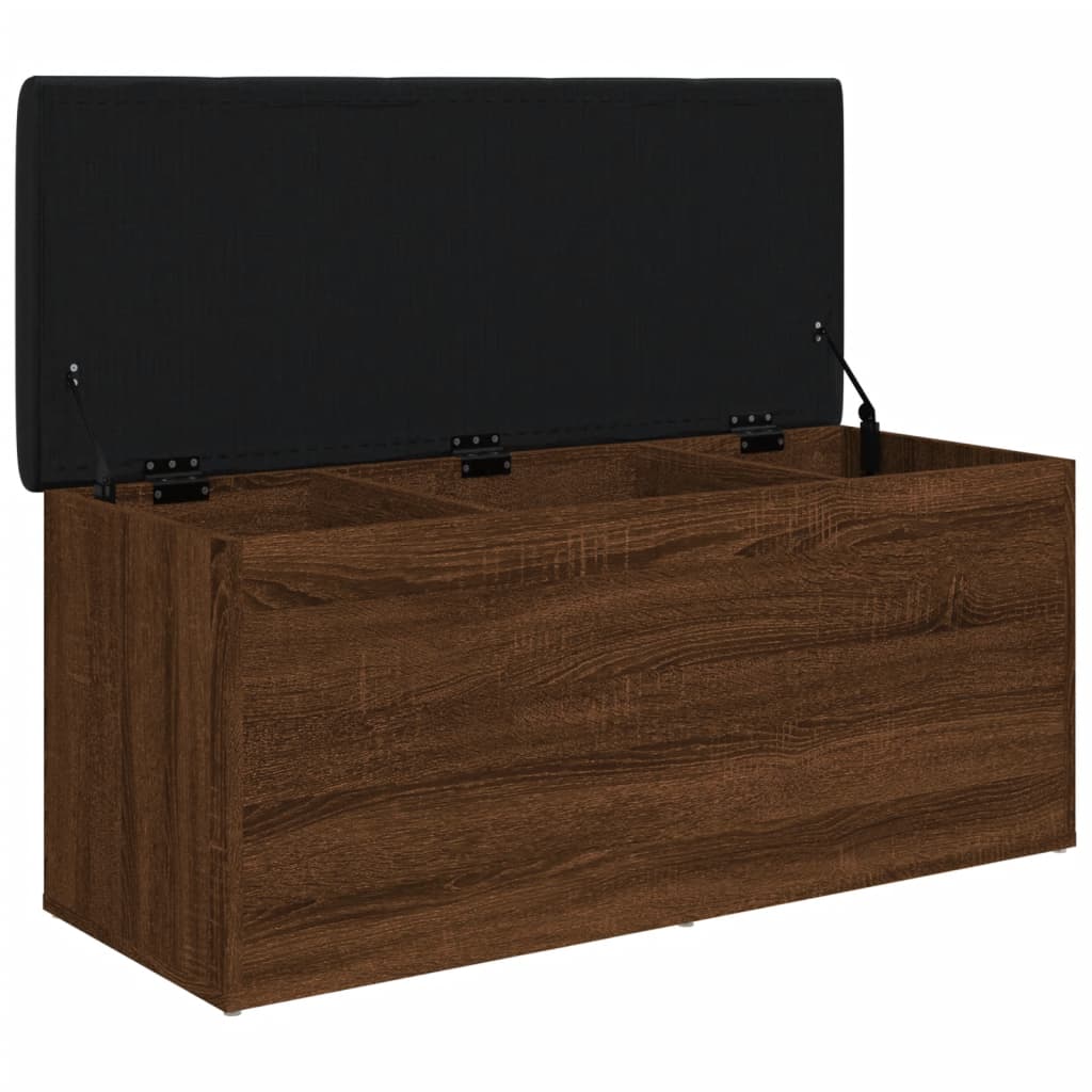 Banc de rangement chêne marron 102x42x45 cm bois d'ingénierie Bancs coffres vidaXL   