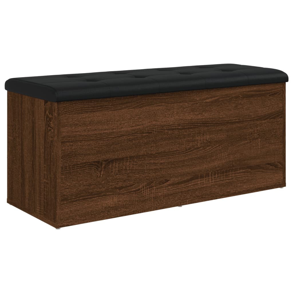 Banc de rangement chêne marron 102x42x45 cm bois d'ingénierie Bancs coffres vidaXL   