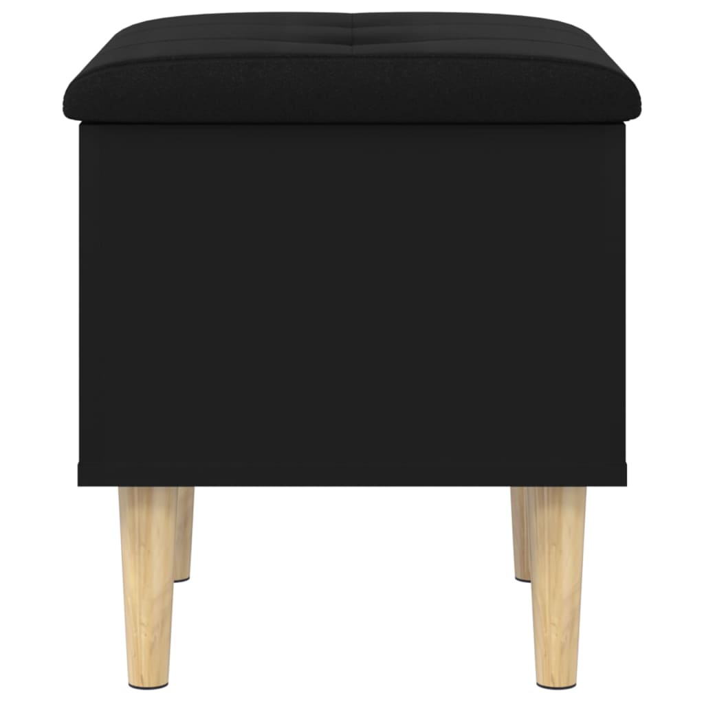 Banc de rangement noir 42x42x46 cm bois d'ingénierie Bancs coffres vidaXL   