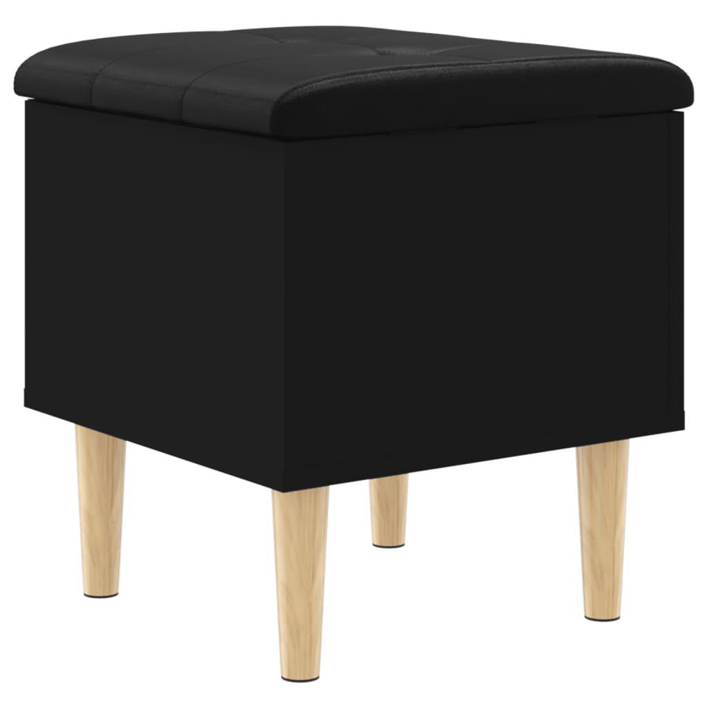 Banc de rangement noir 42x42x46 cm bois d'ingénierie Bancs coffres vidaXL   