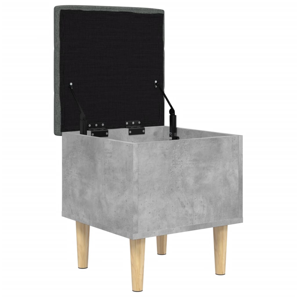 Banc de rangement gris béton 42x42x46 cm bois d'ingénierie Bancs coffres vidaXL   