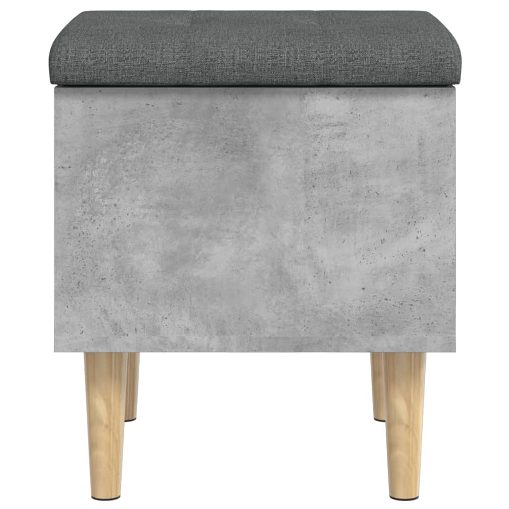 Banc de rangement gris béton 42x42x46 cm bois d'ingénierie Bancs coffres vidaXL   