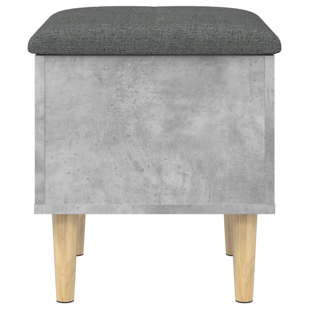 Banc de rangement gris béton 42x42x46 cm bois d'ingénierie Bancs coffres vidaXL   