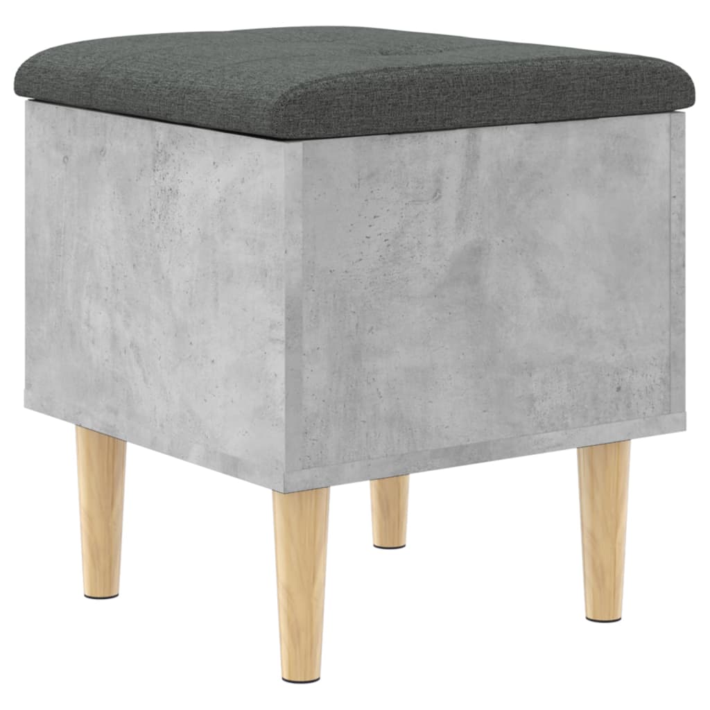 Banc de rangement gris béton 42x42x46 cm bois d'ingénierie Bancs coffres vidaXL   