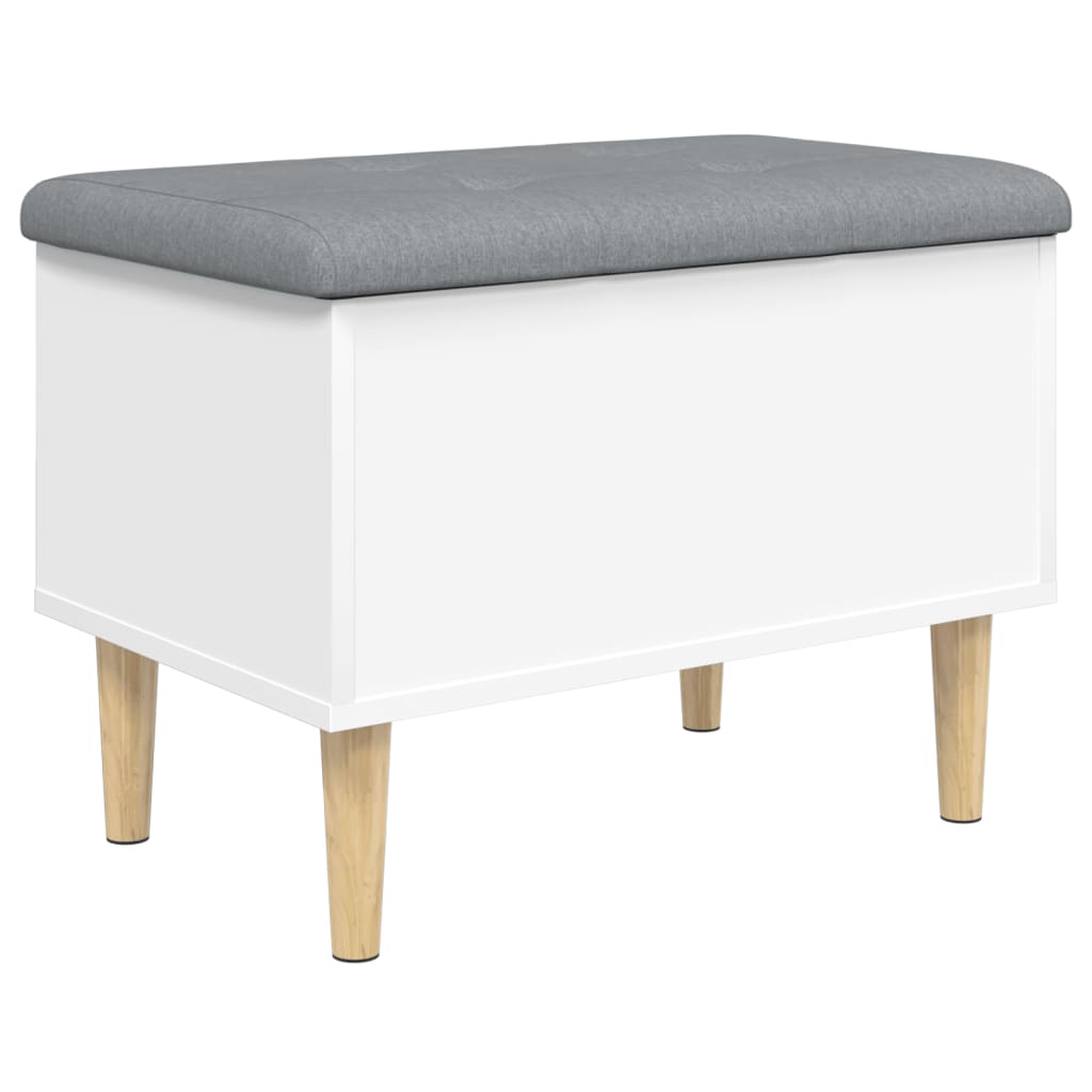 Banc de rangement blanc 62x42x46 cm bois d'ingénierie Bancs coffres vidaXL   