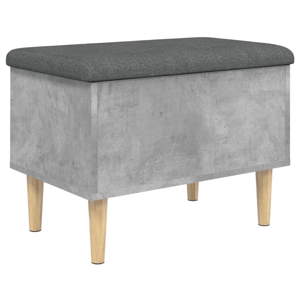 Banc de rangement gris béton 62x42x46 cm bois d'ingénierie Bancs coffres vidaXL   