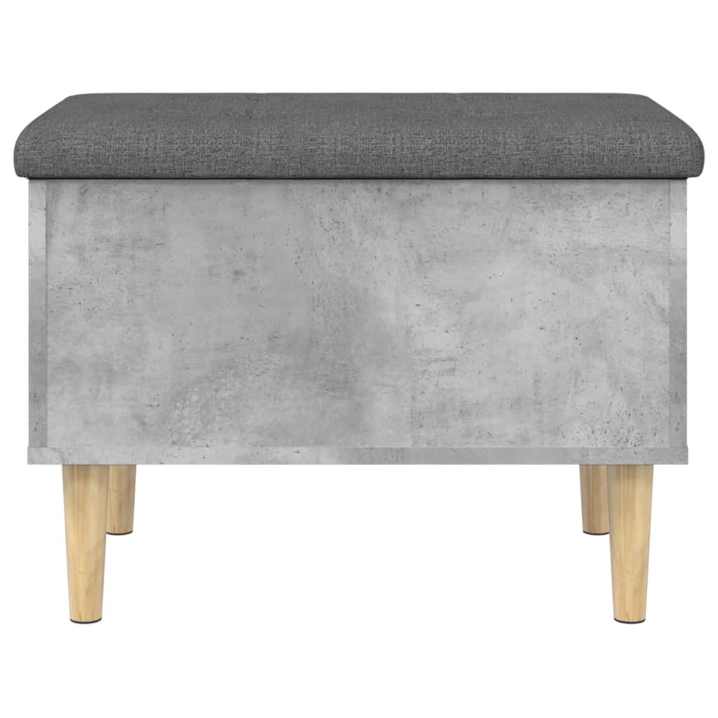 Banc de rangement gris béton 62x42x46 cm bois d'ingénierie Bancs coffres vidaXL   