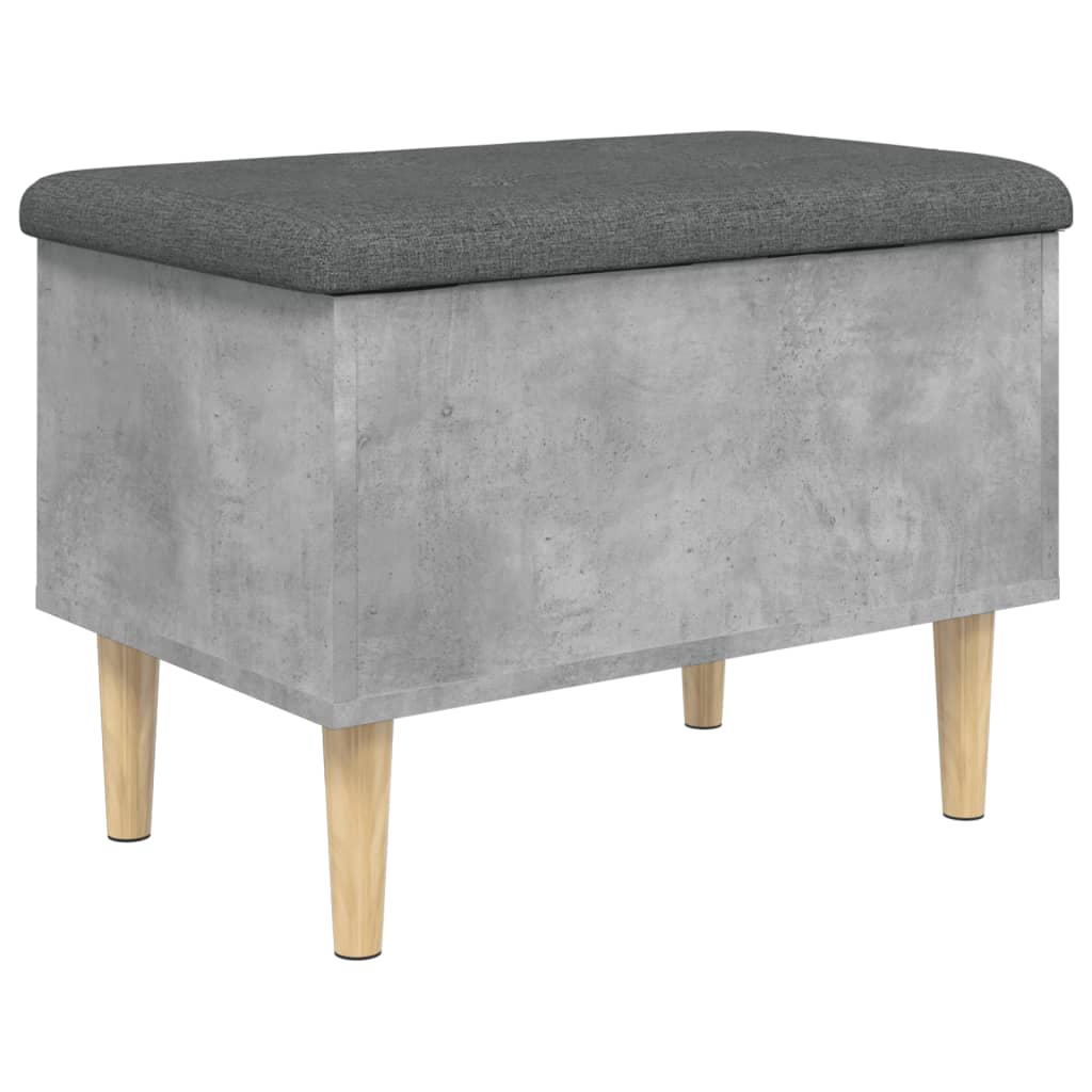 Banc de rangement gris béton 62x42x46 cm bois d'ingénierie Bancs coffres vidaXL   