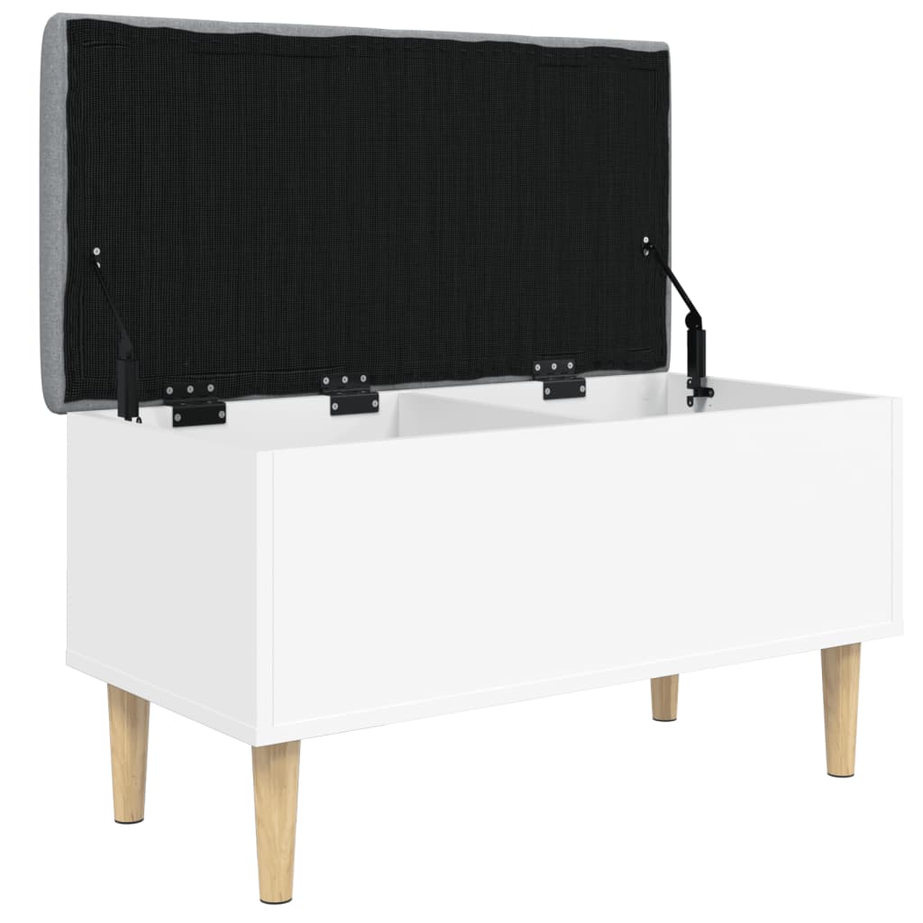 Banc de rangement blanc 82x42x46 cm bois d'ingénierie Bancs coffres vidaXL   