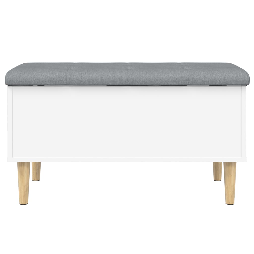 Banc de rangement blanc 82x42x46 cm bois d'ingénierie Bancs coffres vidaXL   