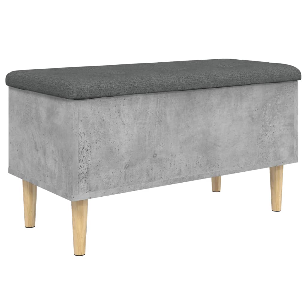 Banc de rangement gris béton 82x42x46 cm bois d'ingénierie Bancs coffres vidaXL   