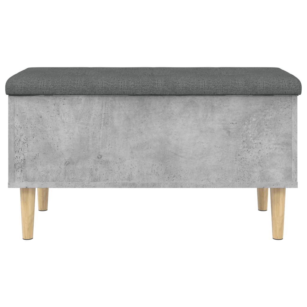 Banc de rangement gris béton 82x42x46 cm bois d'ingénierie Bancs coffres vidaXL   