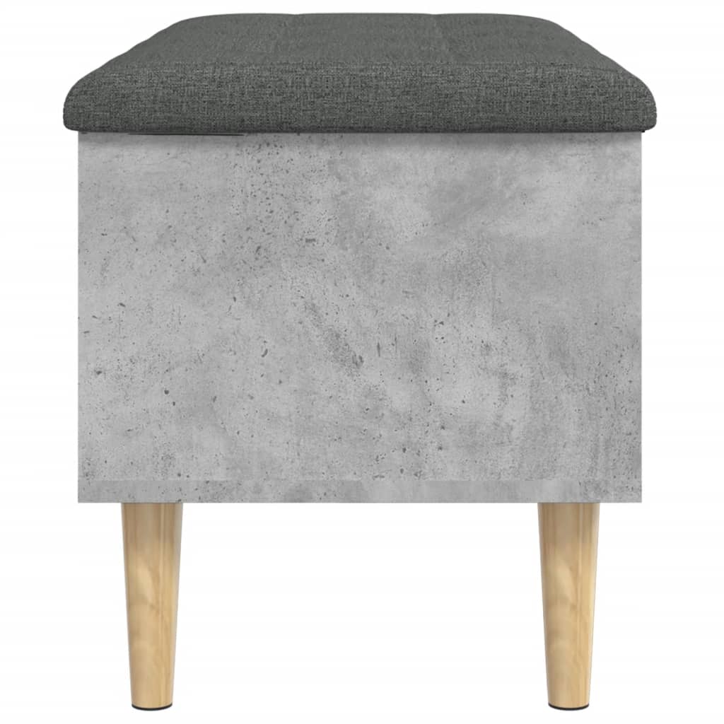 Banc de rangement gris béton 82x42x46 cm bois d'ingénierie Bancs coffres vidaXL   