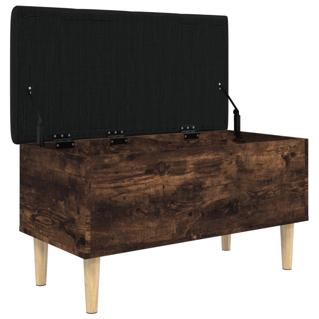 Banc de rangement chêne fumé 82x42x46 cm bois d'ingénierie Bancs coffres vidaXL   