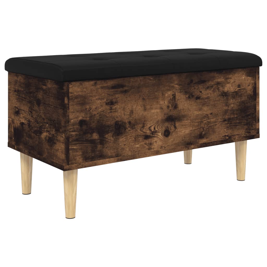 Banc de rangement chêne fumé 82x42x46 cm bois d'ingénierie Bancs coffres vidaXL   