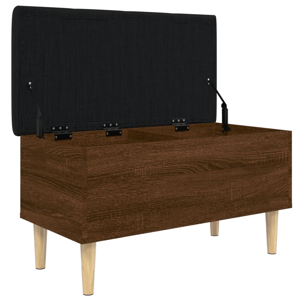 Banc de rangement chêne marron 82x42x46 cm bois d'ingénierie Bancs coffres vidaXL   