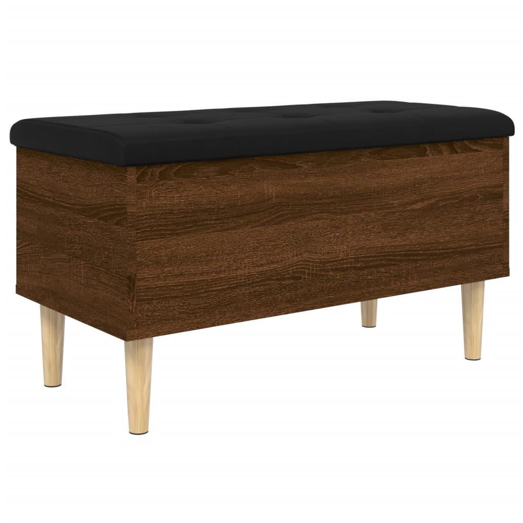 Banc de rangement chêne marron 82x42x46 cm bois d'ingénierie Bancs coffres vidaXL   