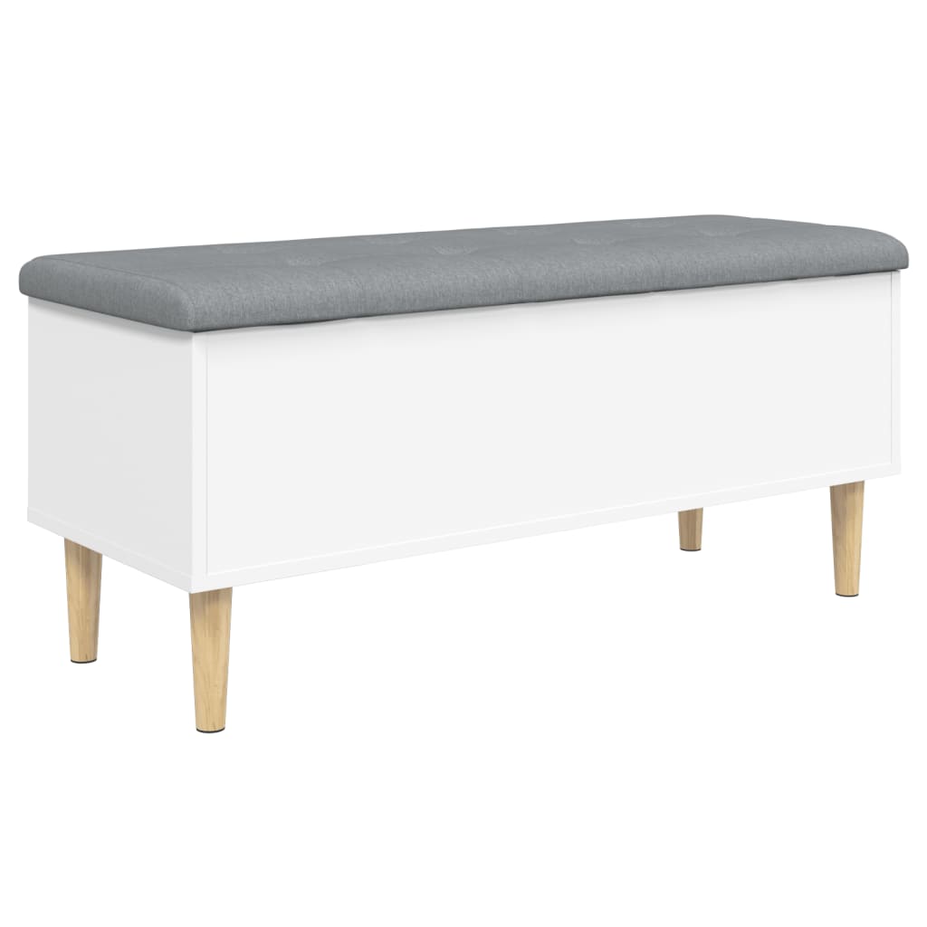 Banc de rangement blanc 102x42x46 cm bois d'ingénierie Bancs coffres vidaXL   