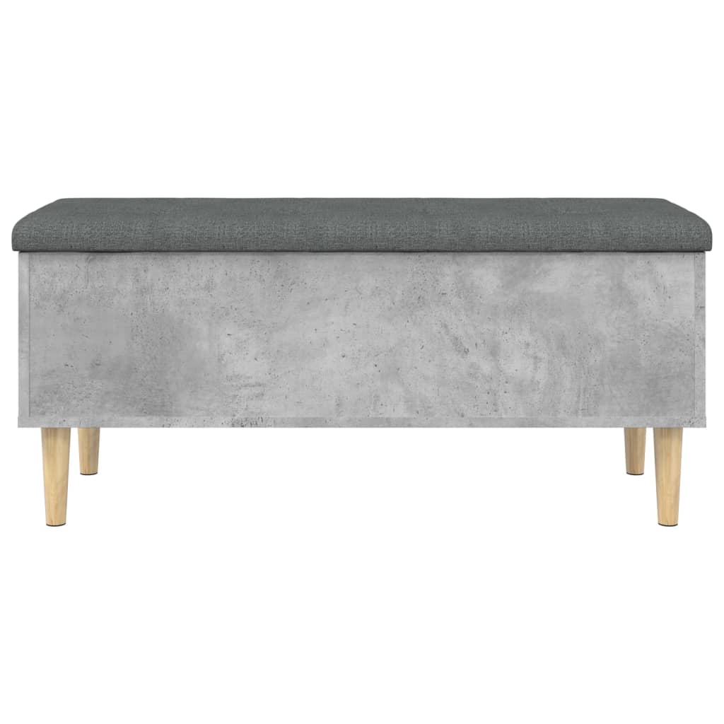 Banc de rangement gris béton 102x42x46 cm bois d'ingénierie Bancs coffres vidaXL   