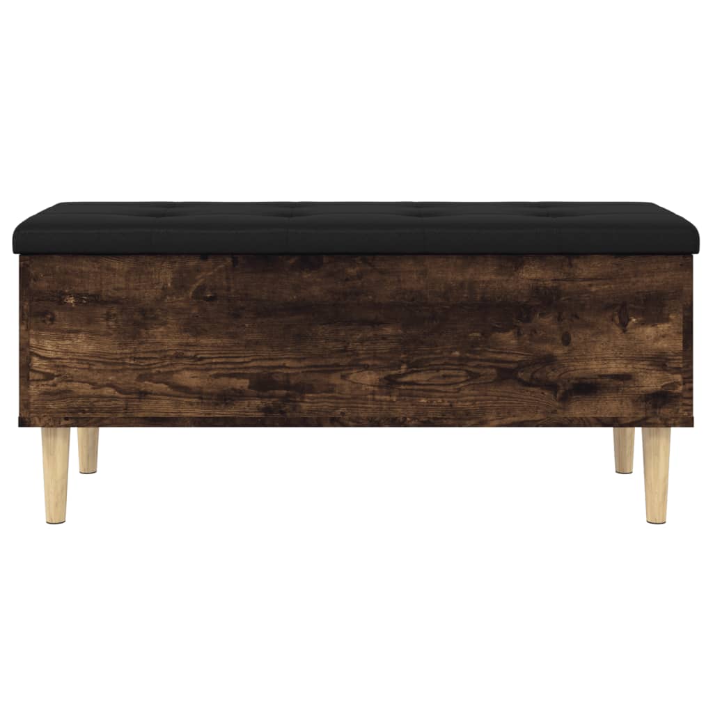 Banc de rangement chêne fumé 102x42x46 cm bois d'ingénierie Bancs coffres vidaXL   