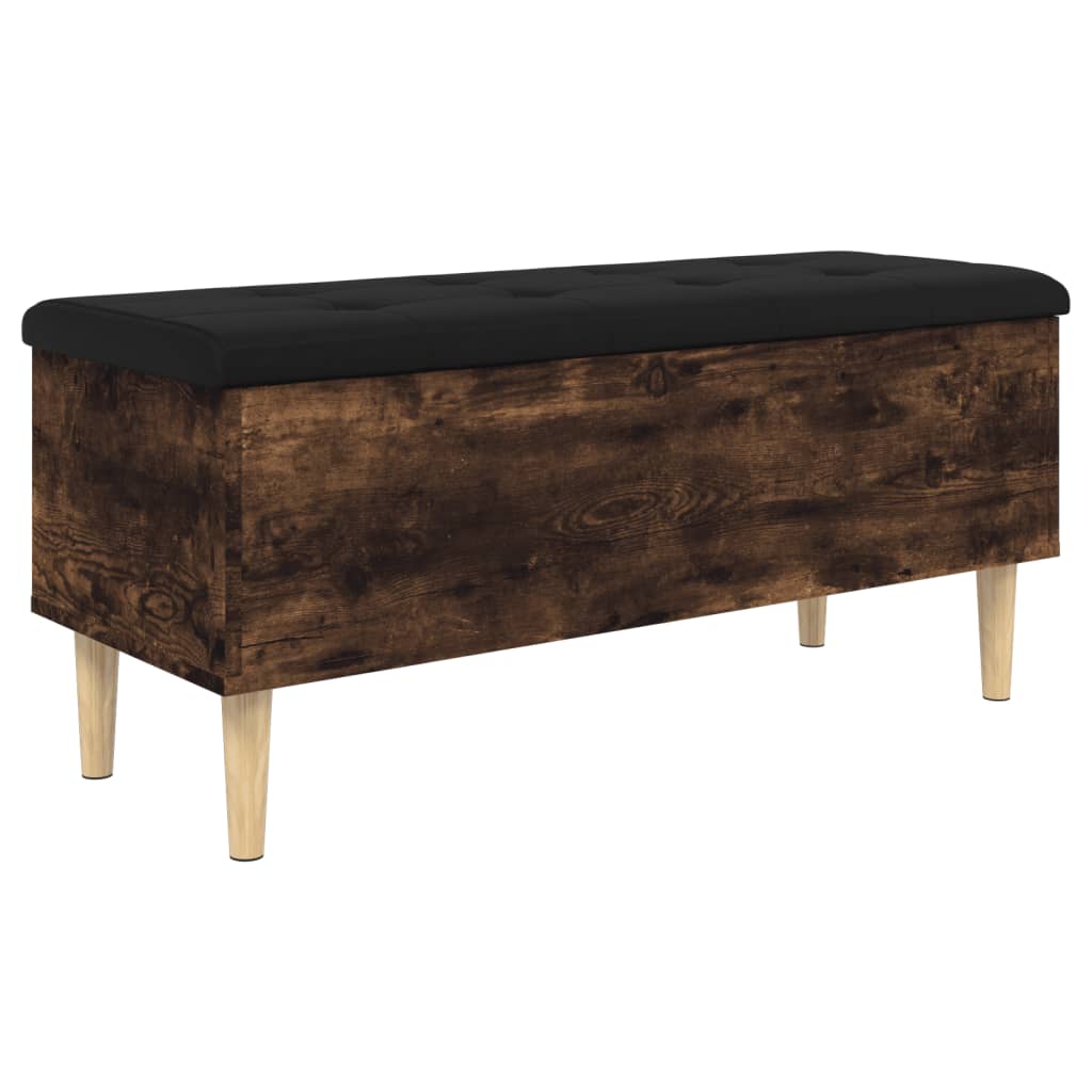 Banc de rangement chêne fumé 102x42x46 cm bois d'ingénierie Bancs coffres vidaXL   