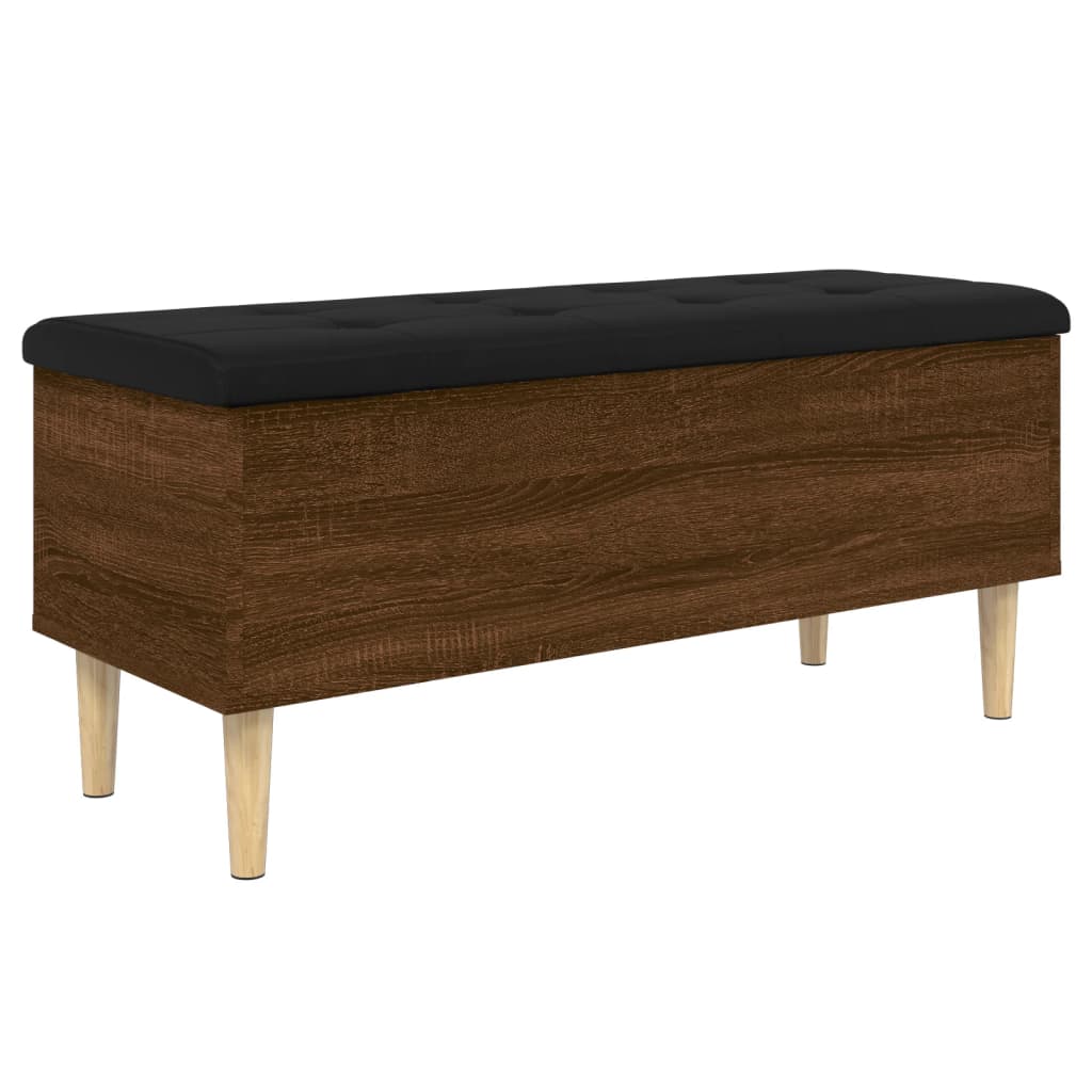 Banc de rangement chêne marron 102x42x46 cm bois d'ingénierie Bancs coffres vidaXL   