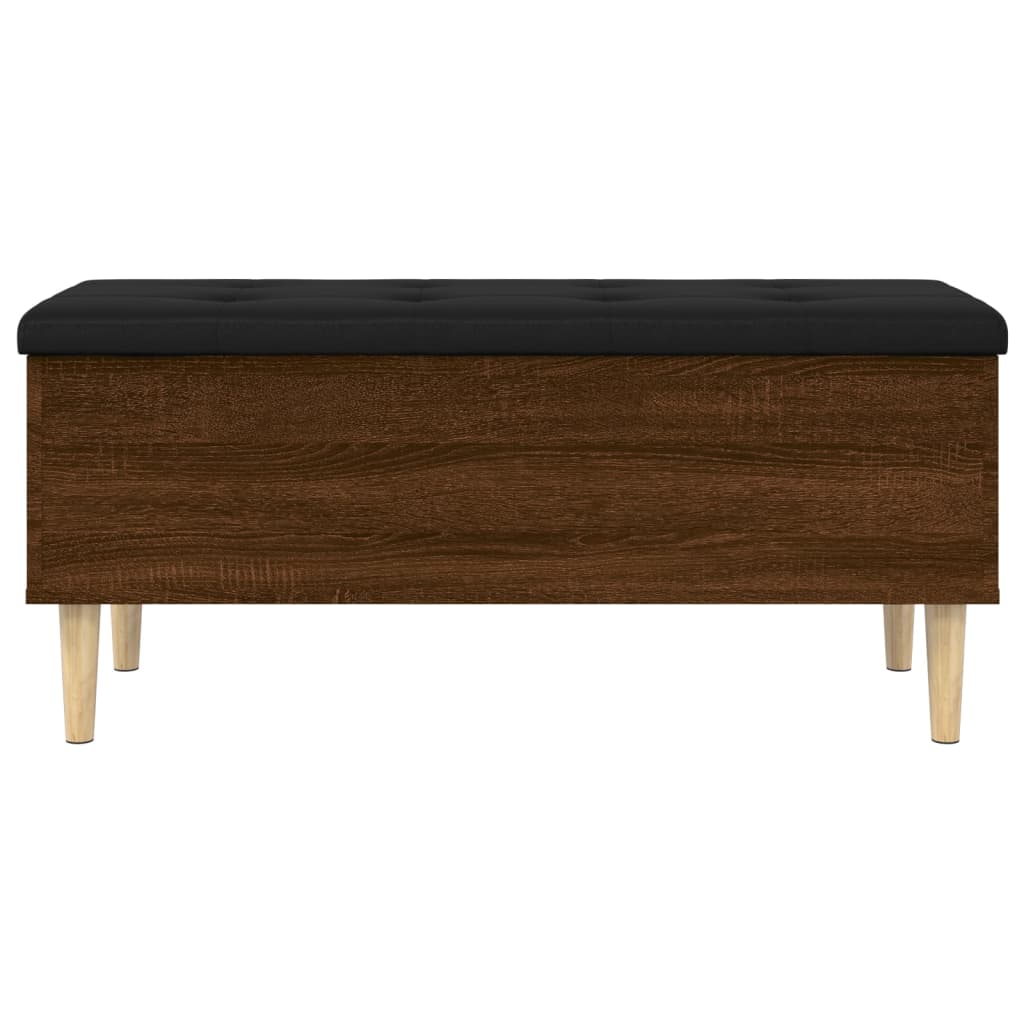 Banc de rangement chêne marron 102x42x46 cm bois d'ingénierie Bancs coffres vidaXL   