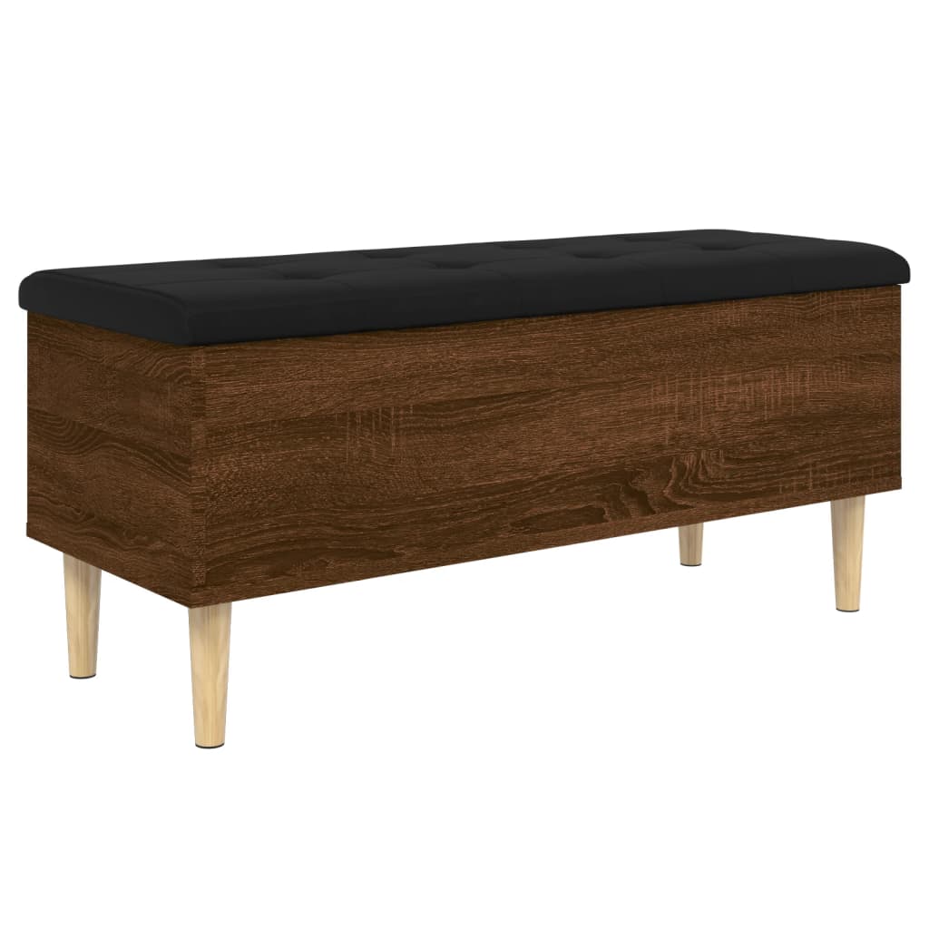 Banc de rangement chêne marron 102x42x46 cm bois d'ingénierie Bancs coffres vidaXL   