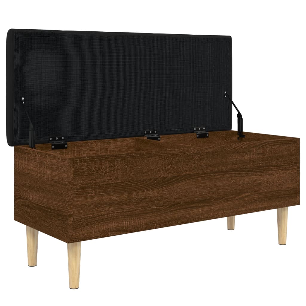 Banc de rangement chêne marron 102x42x46 cm bois d'ingénierie Bancs coffres vidaXL   