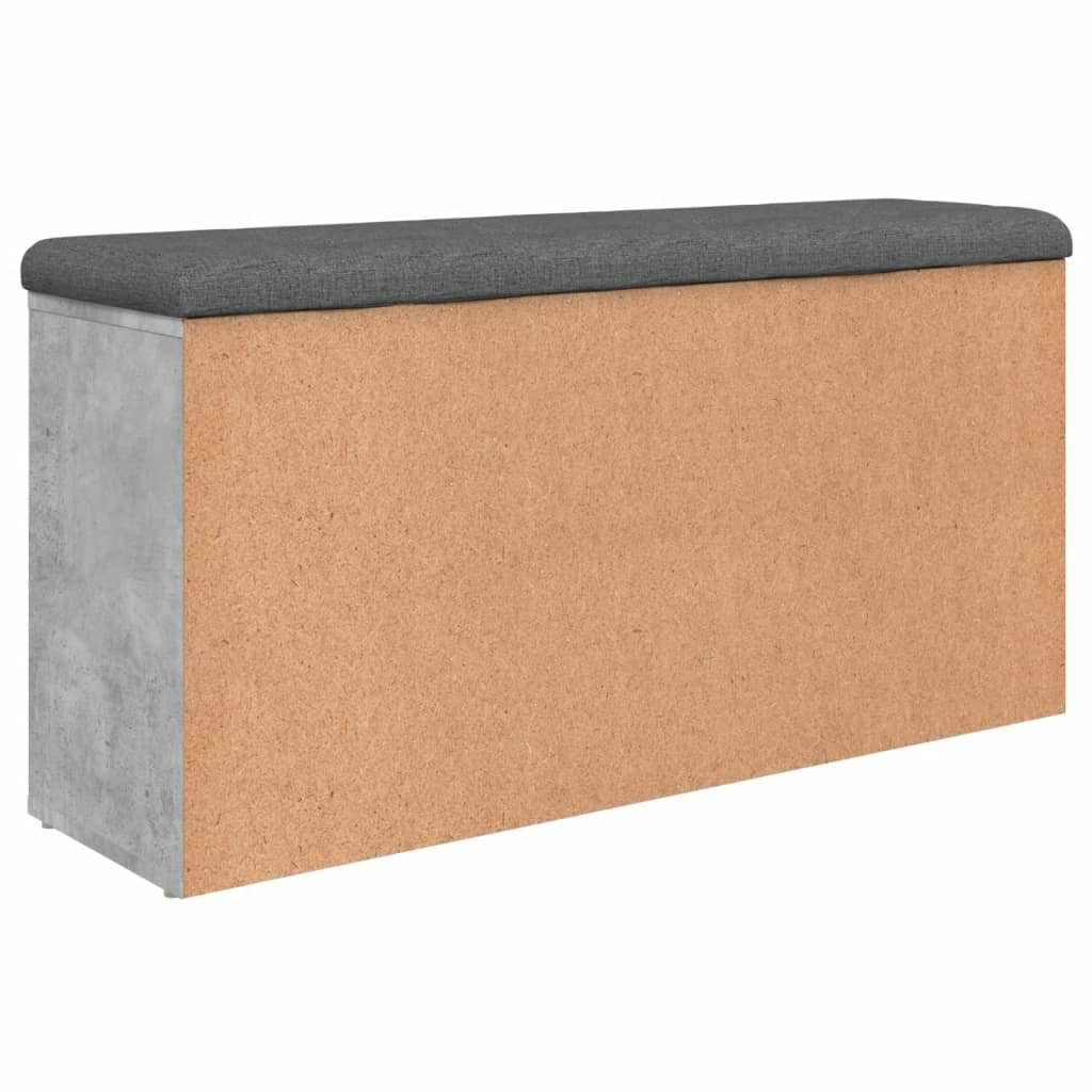 Banc à chaussures gris béton 102x32x50 cm bois d'ingénierie Bancs coffres vidaXL   