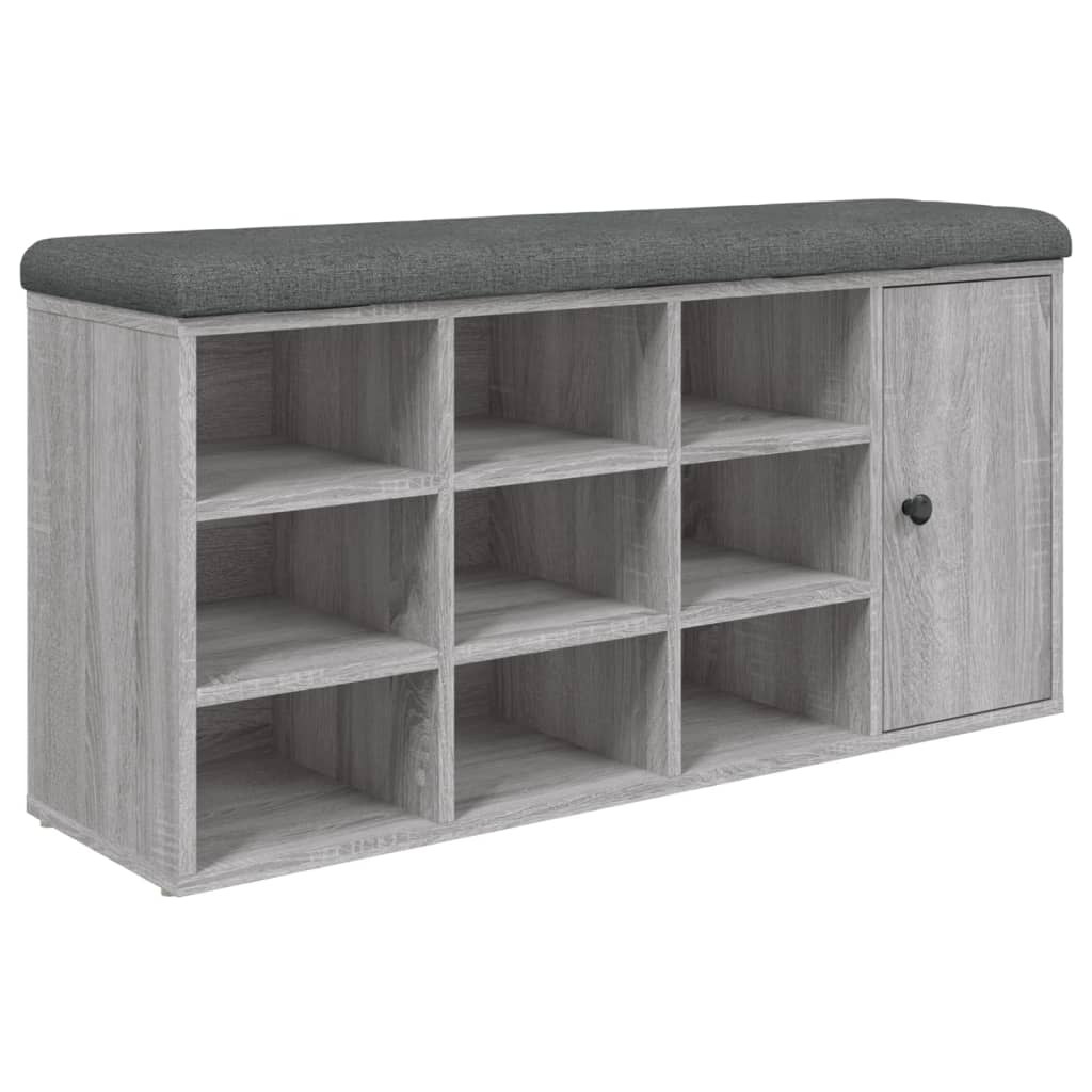 Banc à chaussures sonoma gris 102x32x50 cm bois d'ingénierie Bancs coffres vidaXL   