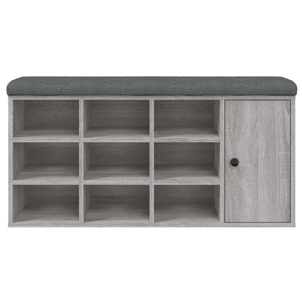 Banc à chaussures sonoma gris 102x32x50 cm bois d'ingénierie Bancs coffres vidaXL   