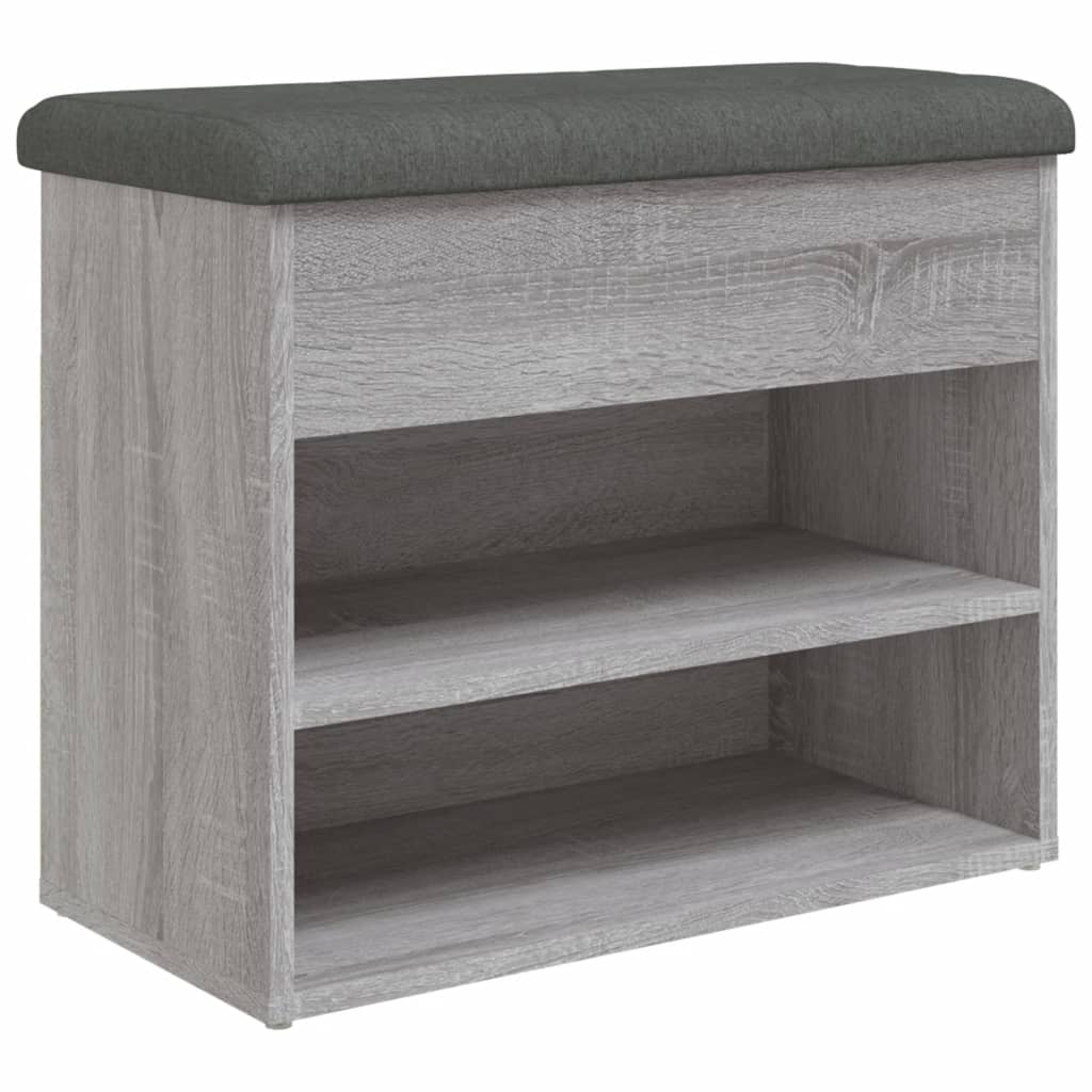 Banc à chaussures sonoma gris 62x32x50 cm bois d'ingénierie Bancs coffres vidaXL   