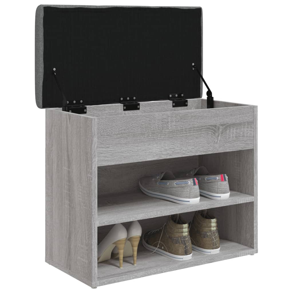 Banc à chaussures sonoma gris 62x32x50 cm bois d'ingénierie Bancs coffres vidaXL   