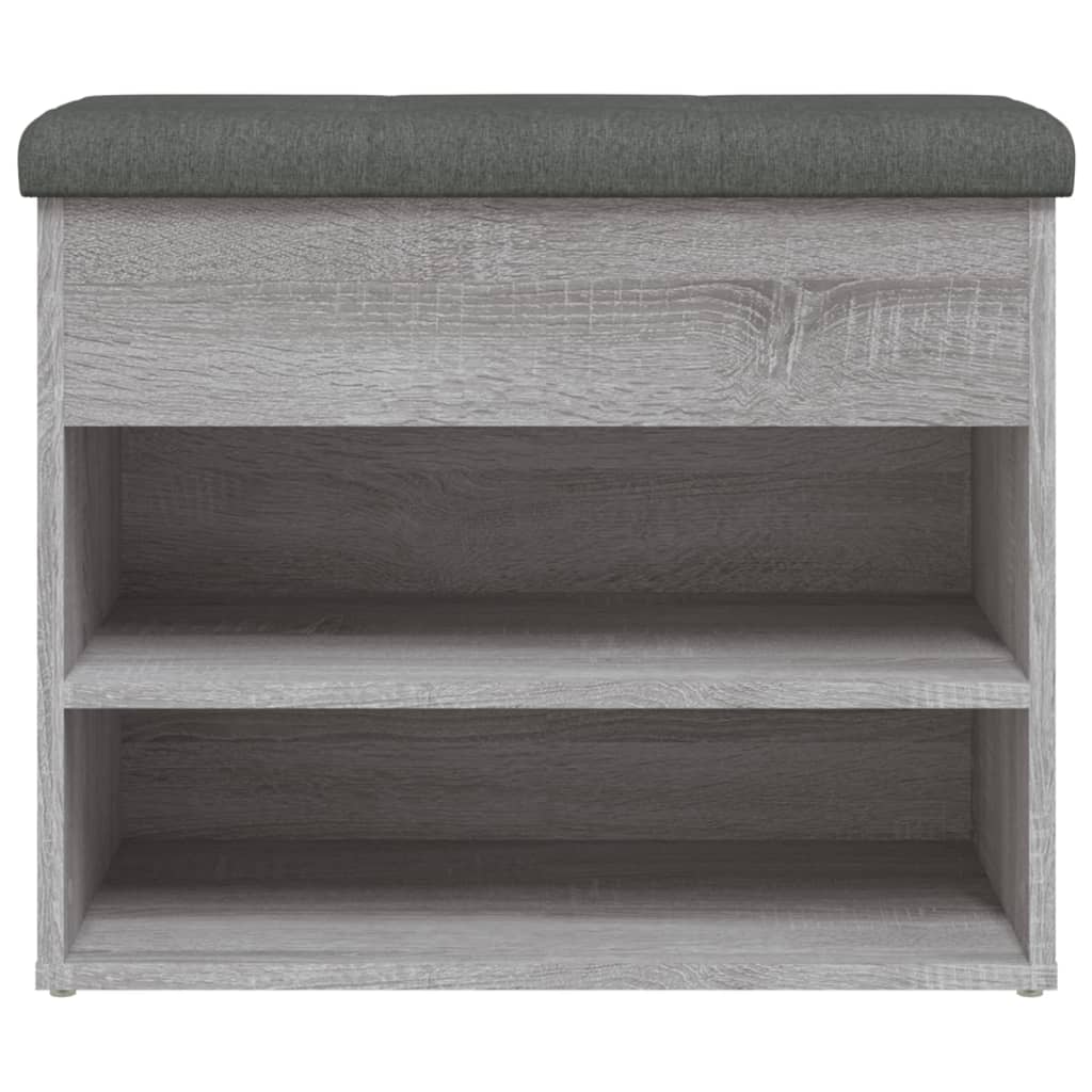 Banc à chaussures sonoma gris 62x32x50 cm bois d'ingénierie Bancs coffres vidaXL   