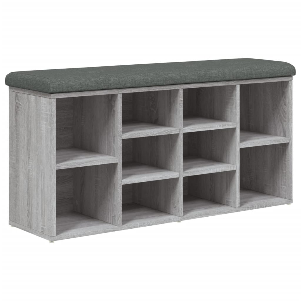 Banc à chaussures sonoma gris 102x32x50 cm bois d'ingénierie Bancs coffres vidaXL   