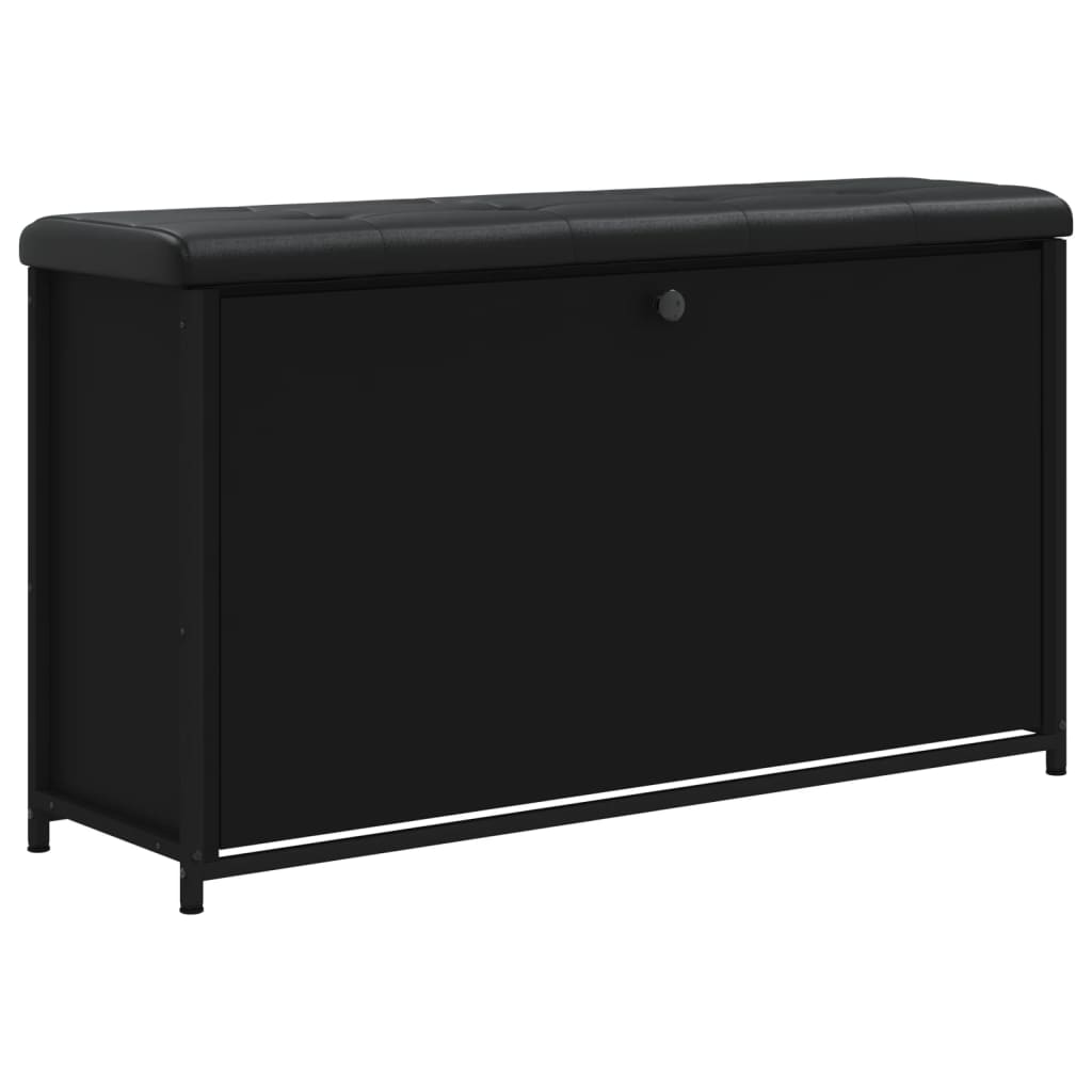 Banc à chaussures avec tiroir rabattable noir 102x32x56 cm Bancs coffres vidaXL   