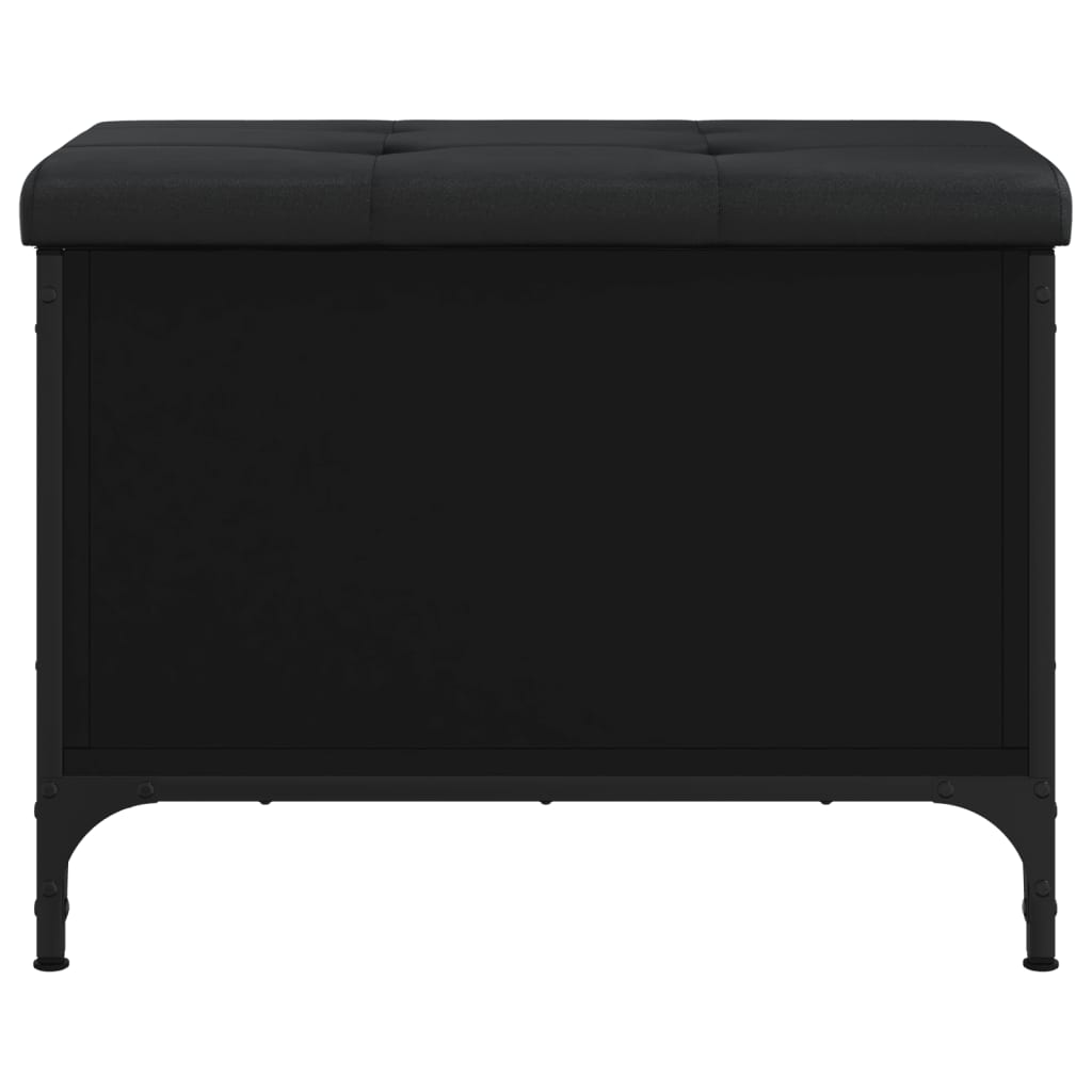 Banc de rangement noir 62x42x45 cm bois d'ingénierie Bancs coffres vidaXL   