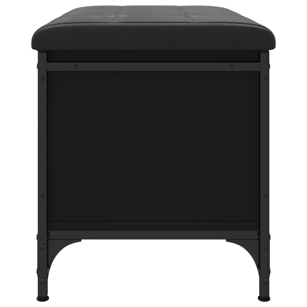 Banc de rangement noir 62x42x45 cm bois d'ingénierie Bancs coffres vidaXL   