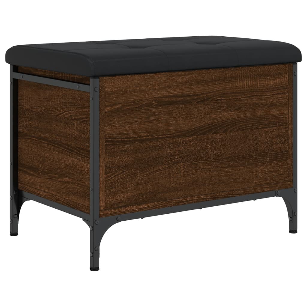 Banc de rangement chêne marron 62x42x45 cm bois d'ingénierie Bancs coffres vidaXL   