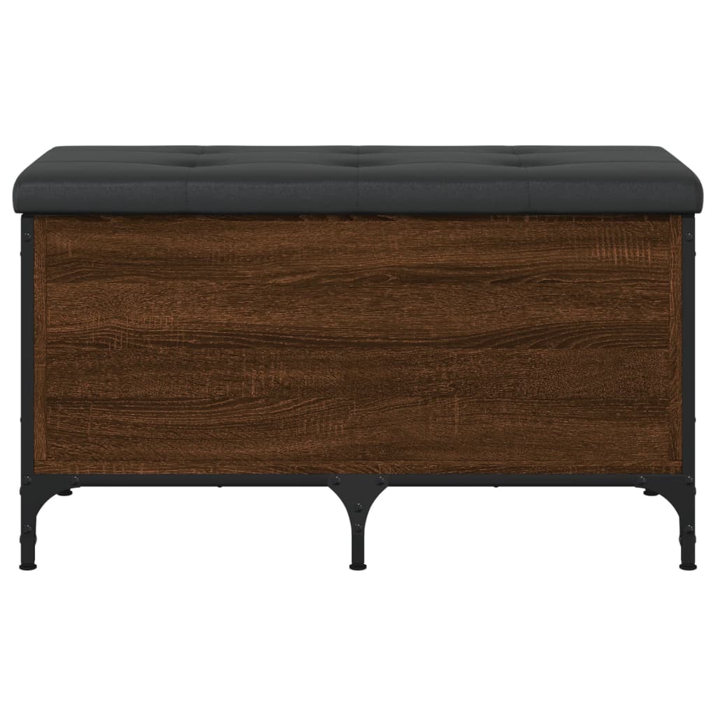 Banc de rangement chêne marron 82x42x45 cm Bois d'ingénierie Bancs coffres vidaXL   