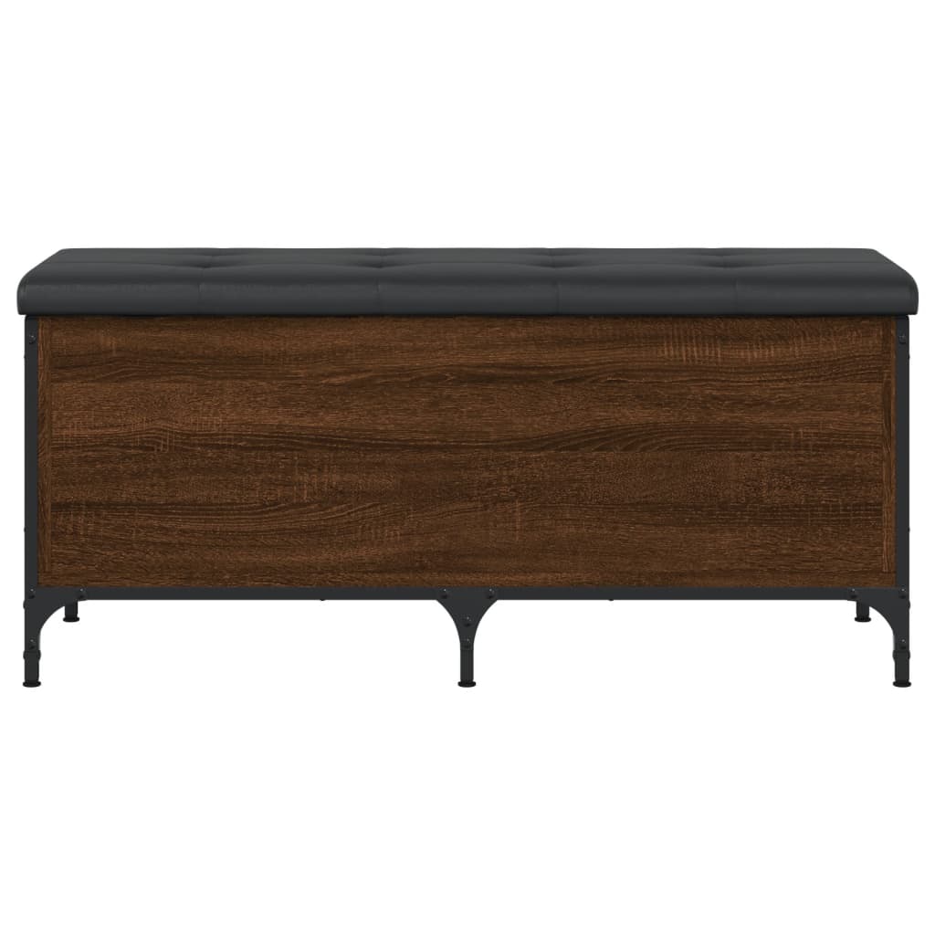 Banc de rangement chêne marron 102x42x45 cm bois d'ingénierie Bancs coffres vidaXL   