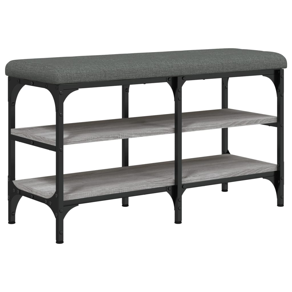 Banc à chaussures sonoma gris 82x32x47 cm Bois d'ingénierie Bancs coffres vidaXL   