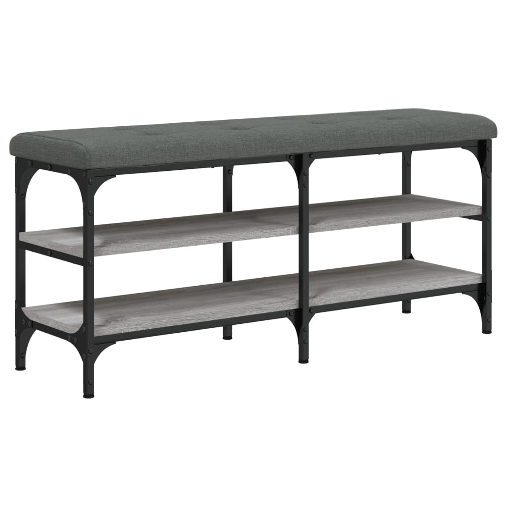 Banc à chaussures sonoma gris 102x32x47 cm bois d'ingénierie Bancs coffres vidaXL   