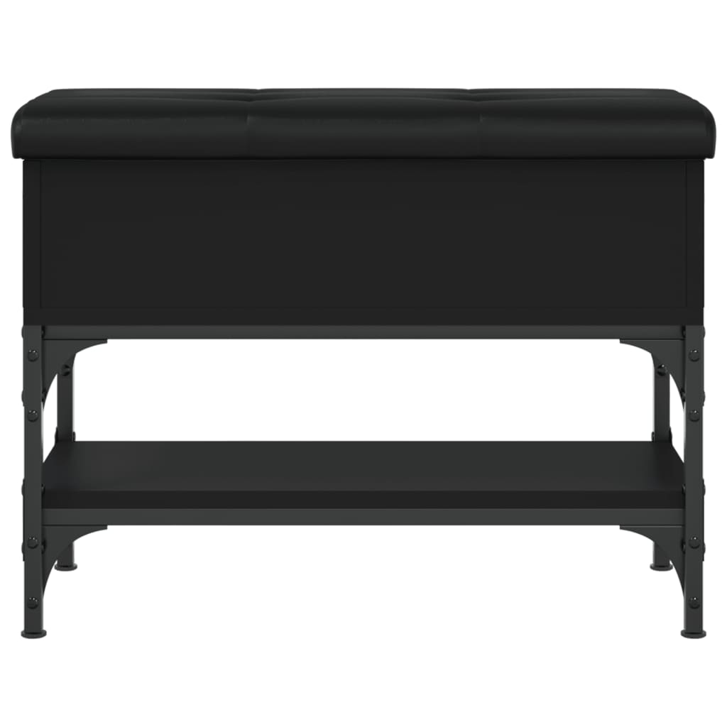 Banc à chaussures noir 62x32x45 cm bois d'ingénierie Bancs coffres vidaXL   