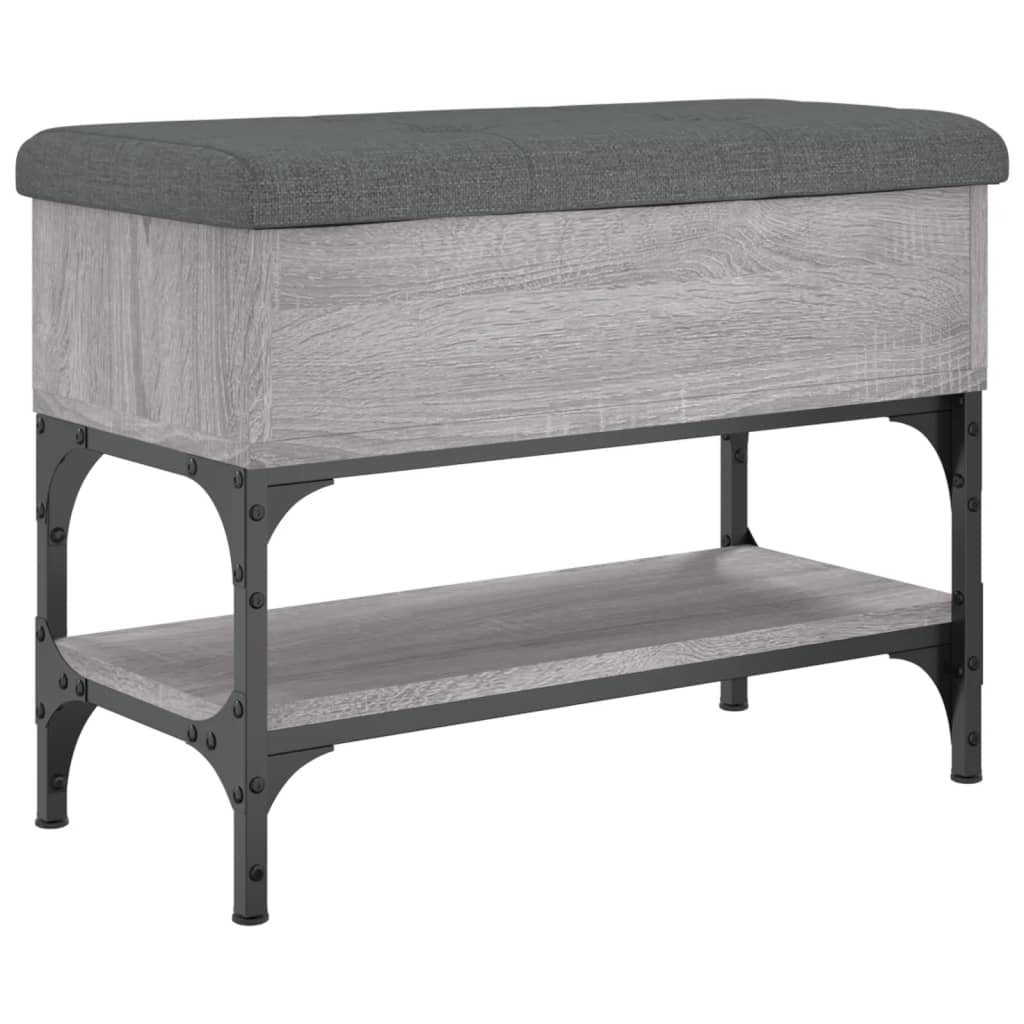 Banc à chaussures sonoma gris 62x32x45 cm bois d'ingénierie Bancs coffres vidaXL   