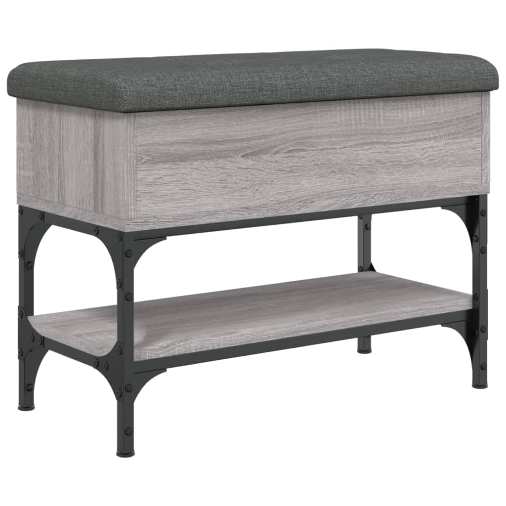 Banc à chaussures sonoma gris 62x32x45 cm bois d'ingénierie Bancs coffres vidaXL   