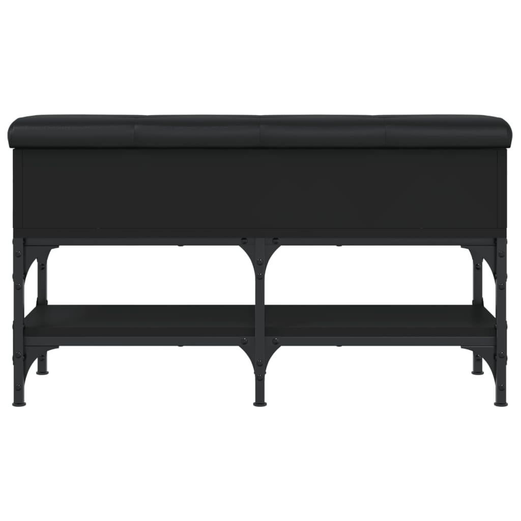 Banc à chaussures noir 82x32x45 cm bois d'ingénierie Bancs coffres vidaXL   